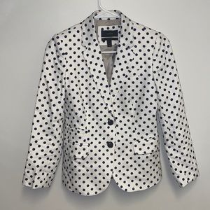 Linen polka dot schoolboy blazer jacket